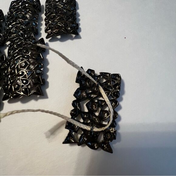 Jewelry Making Supplies bundle of 6 Metal Dark Gray/Sparkle 1 X 2” NWOT - Picture 3 of 8